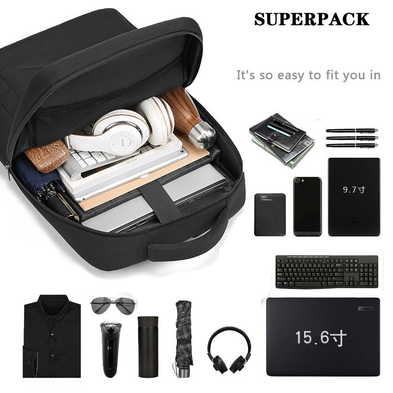 Large capacity laptop backpack